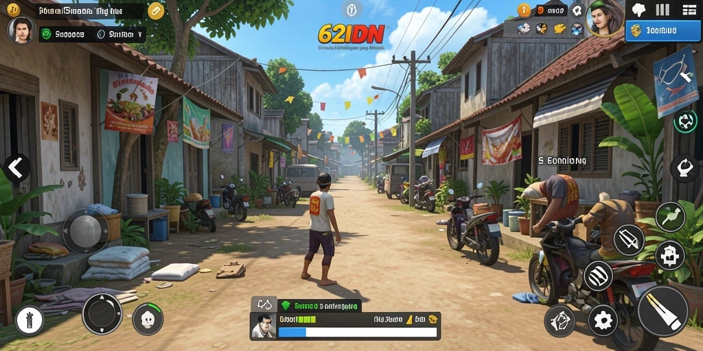Tampilan gameplay 62IDN yang menakjubkan dan interaktif.