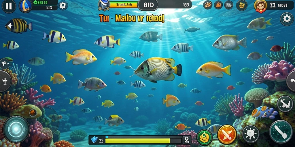 Gameplay seru dalam Tembak Ikan 8ID yang menantang.
