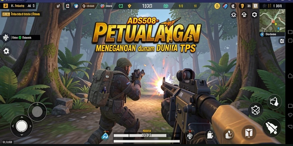 Screenshot utama menunjukkan aksi mendebarkan dalam game TPS.