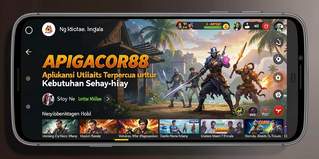 Tampilan antarmuka modern dan fungsional dari APIGACOR88.