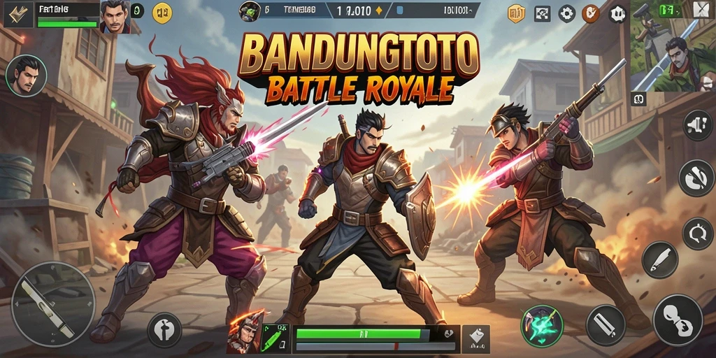 Gameplay seru BANDUNGTOTO dalam aksi Battle Royale.