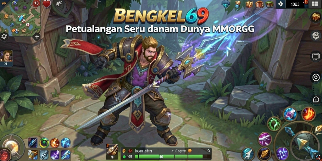 Screenshot menunjukkan aksi mendebarkan dalam gameplay MMORPG.