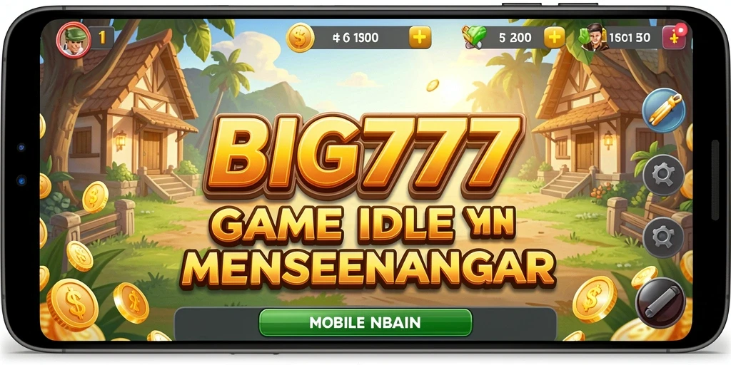 Tangkapan layar gameplay BIG777 yang menunjukkan interaksi karakter Idle.