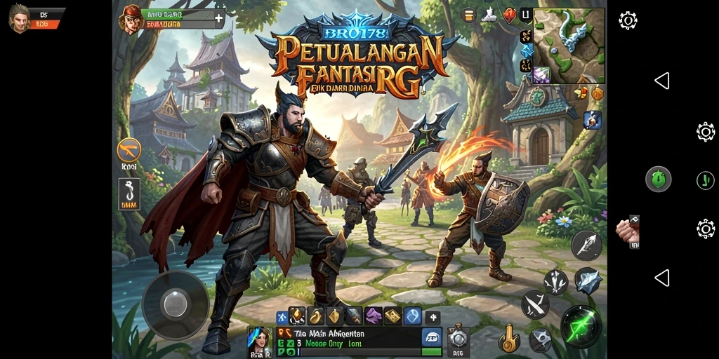 Tampilan gameplay BRO178 yang menakjubkan dan penuh aksi RPG.