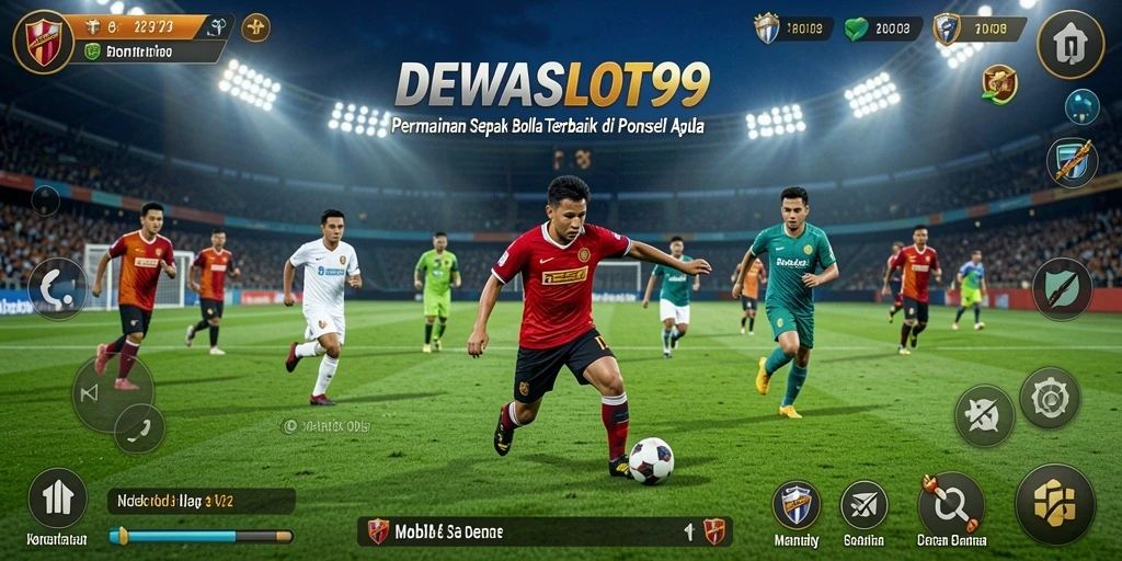 Screenshot DEWASLOT99 yang menampilkan aksi mendebarkan permainan sepak bola.