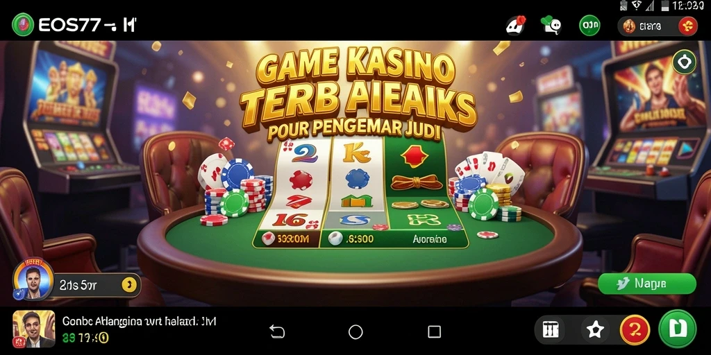 Tampilan gameplay menarik dari EOS77 dengan berbagai permainan Kasino.