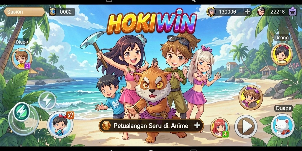 Tampilan gameplay seru HOKIWIN di dunia anime