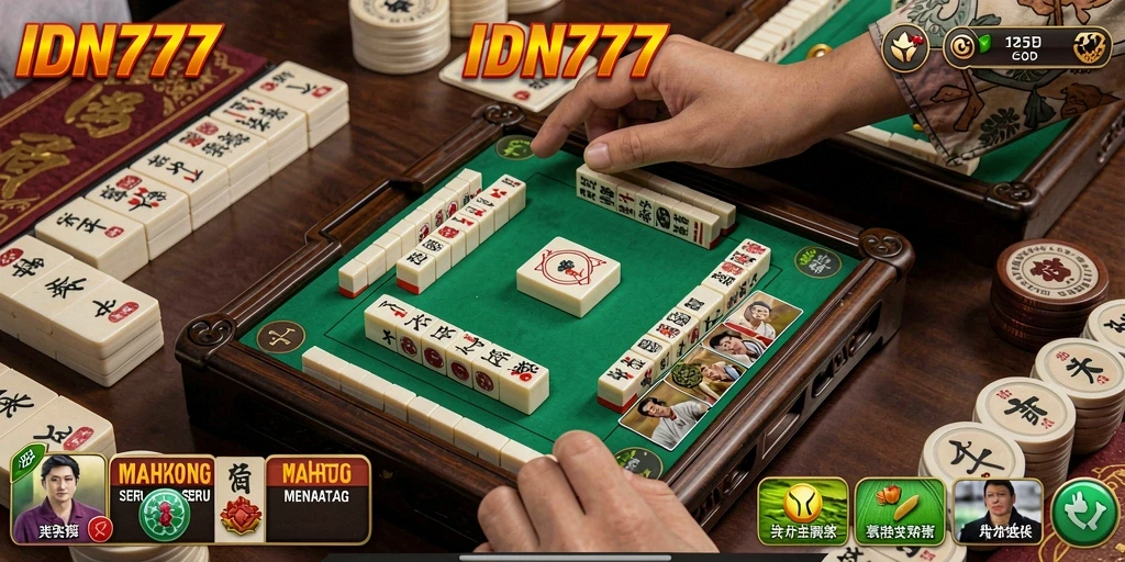 Tampilan screenshot IDN777 menampilkan serunya gameplay Mahjong.
