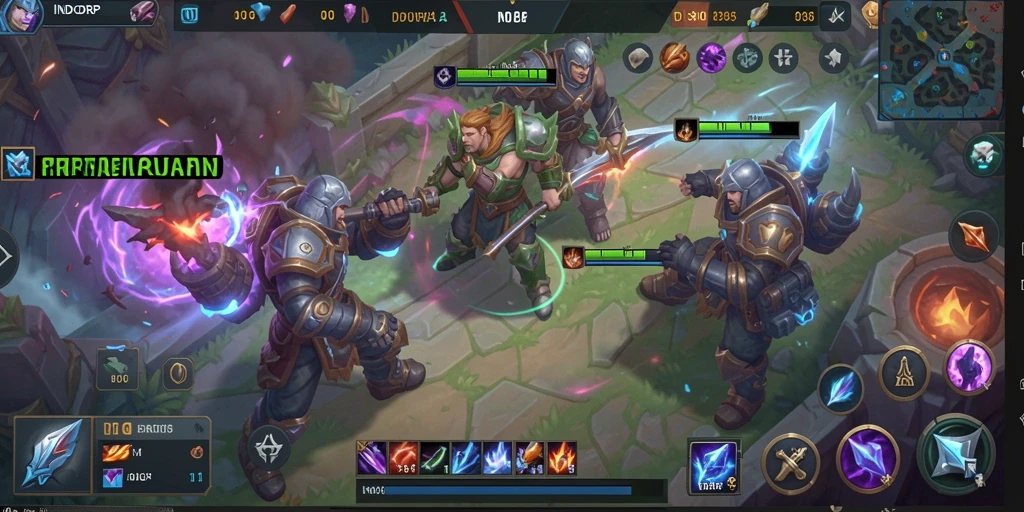 Tangkapan layar yang menunjukkan intense gameplay INDORP di arena pertempuran.