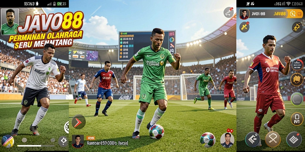 Screenshot menunjukkan aksi seru dalam permainan olahraga JAVO88.