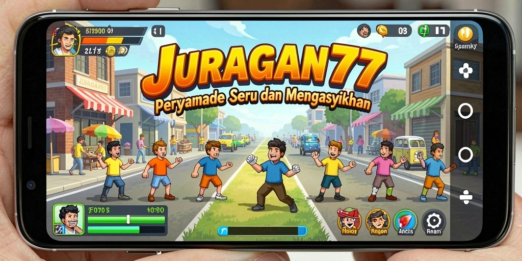 Tampilan gameplay JURAGAN77 yang penuh warna dan menantang.