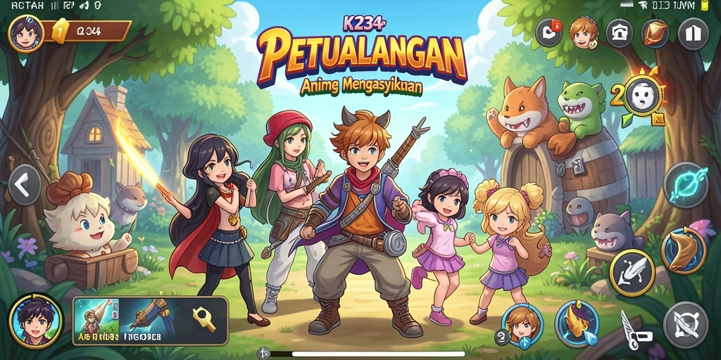 Gameplay K234 yang seru dan penuh warna.