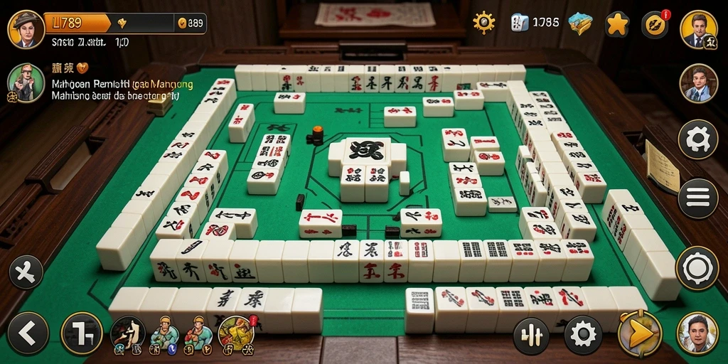 Screenshot dari gameplay LI789 menunjukkan ilusi Mahjong yang menawan.
