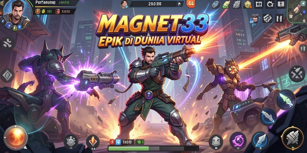 Tampilan gameplay seru dengan pertarungan intens di MAGNET33.