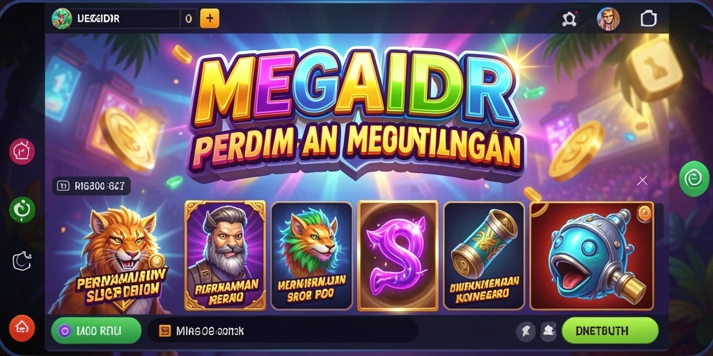 Tampilan gameplay MEGAIDR yang menarik dan dinamis.