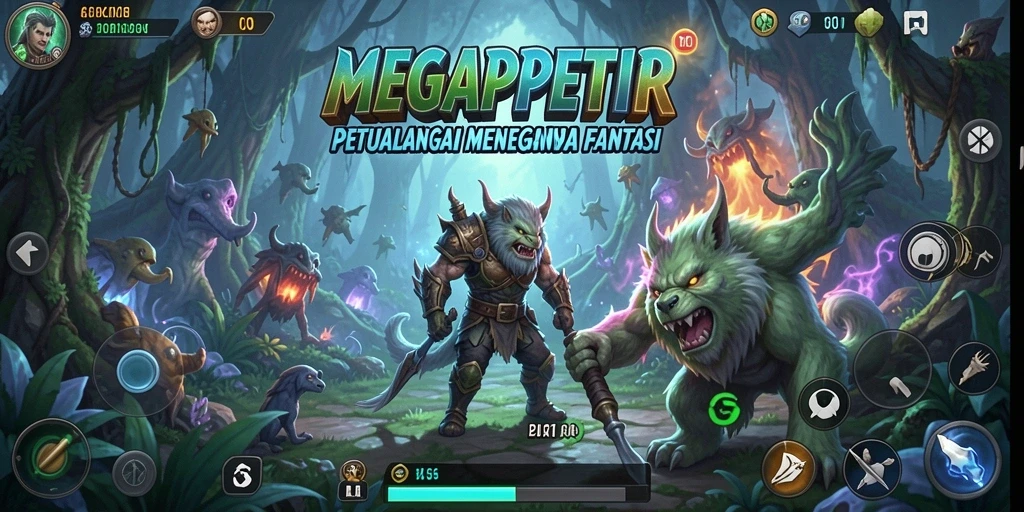 Screenshot gameplay MEGAPETIR yang menunjukkan aksi petualangan seru.