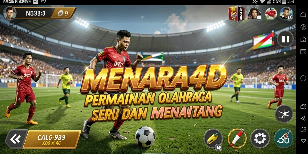Tangkapan layar gameplay MENARA4D menampilkan aksi seru dalam olahraga.