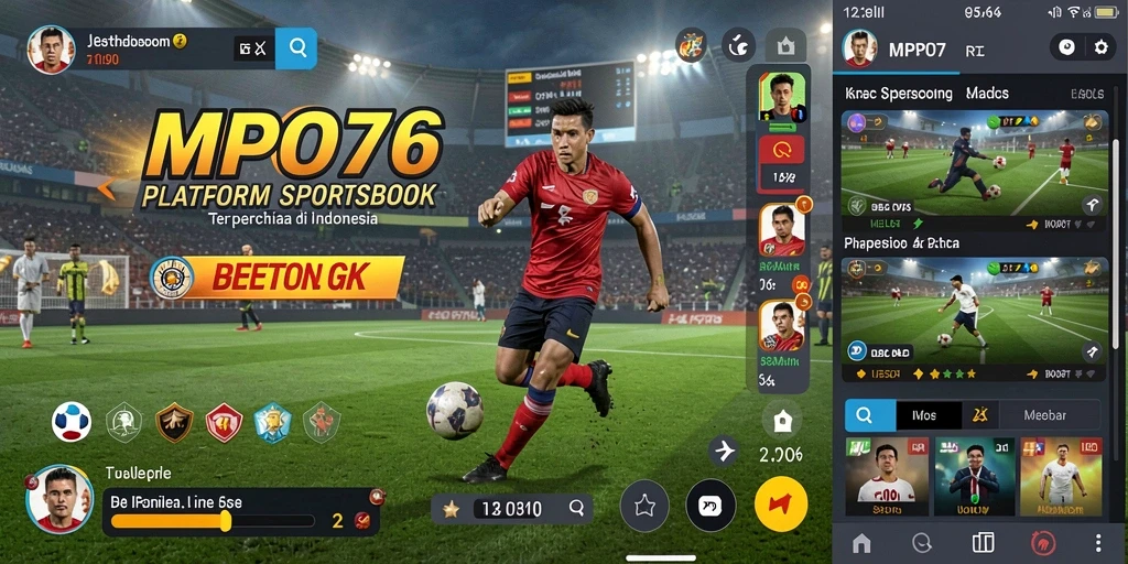 Tampilan menarik dari gameplay MPO76 untuk taruhan olahraga.