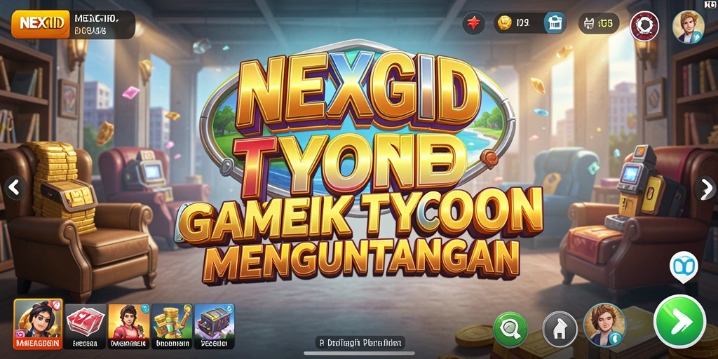 Tampilan gameplay menarik dari NEXGID dalam membangun kerajaan bisnis.