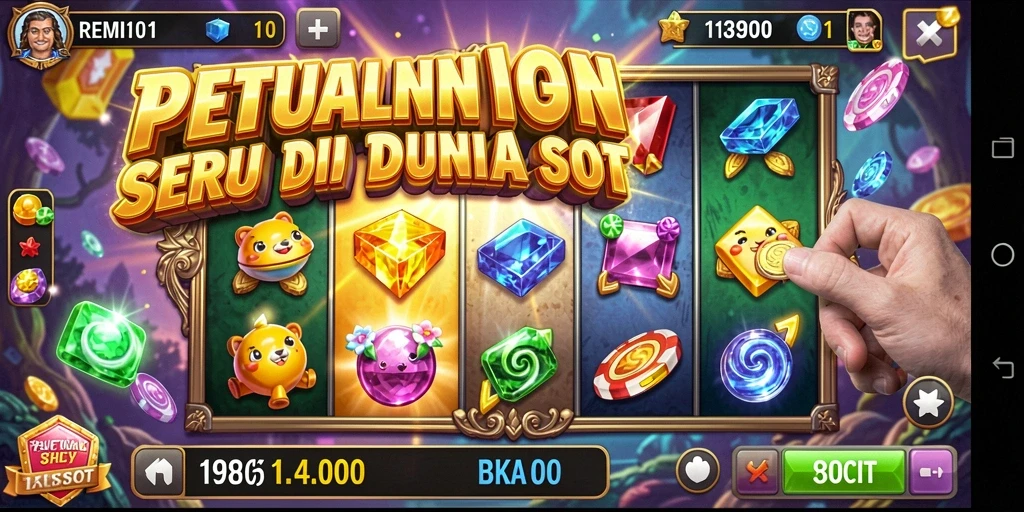 Tampilan gameplay Slot seru dari REMI101 dengan berbagai tema menarik.