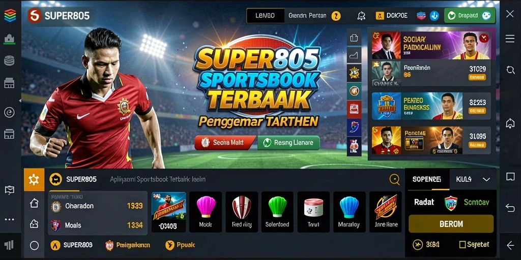 Tampilan menarik dari SUPER805 dengan fitur taruhan yang dinamis.