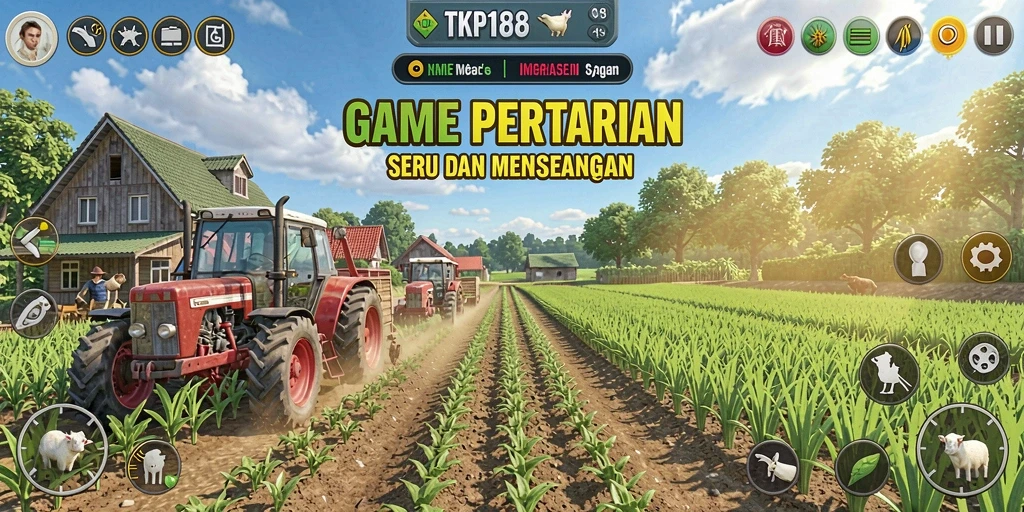 Screenshot gameplay TKP188 menampilkan aktivitas bertani yang seru dan menarik.